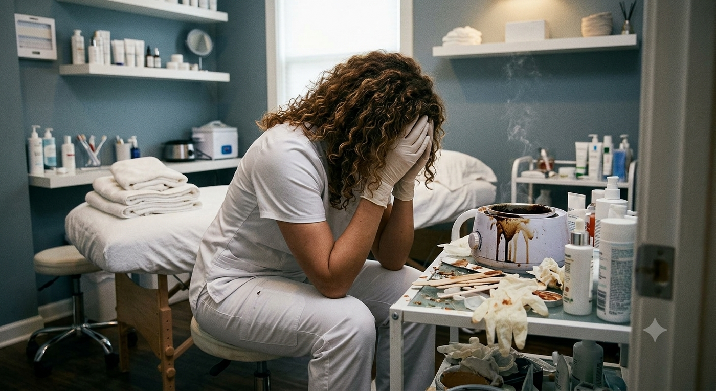 Esthetician frustrated with wax warmer